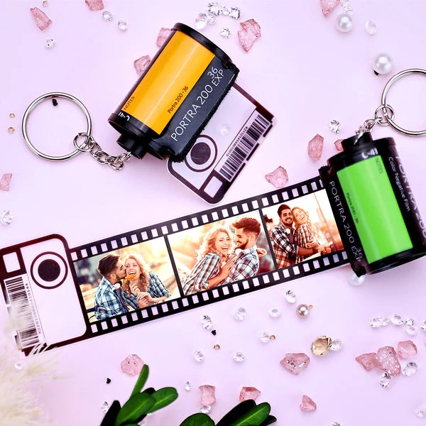 Custom Camera Roll Keychain Romantic Customized Gifts for Couple